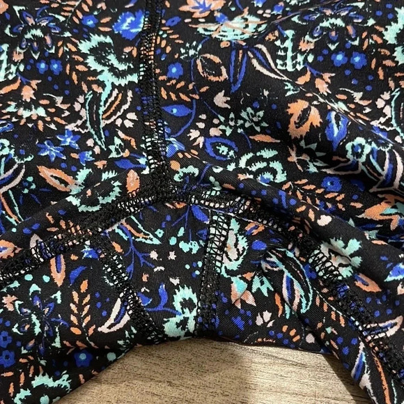 Free People Movement - Lose Your Marbles Leggings - Size Small P - Blue/Peach - Picture 5 of 10